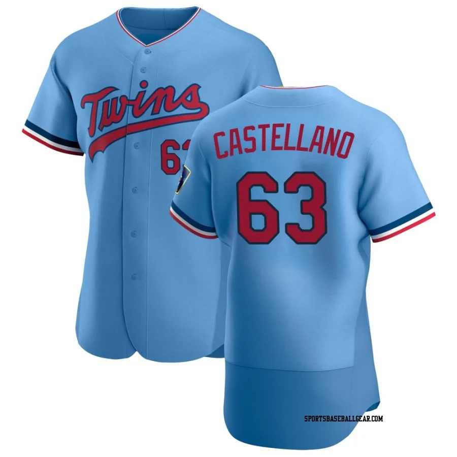 Eiberson Castellano Men's Minnesota Twins Light Blue Authentic Alternate Jersey