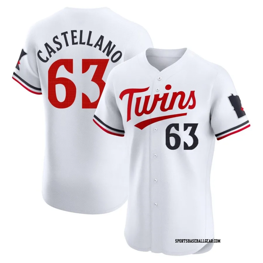 Eiberson Castellano Men's Minnesota Twins White Elite Home Jersey