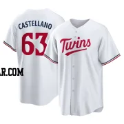 Eiberson Castellano Men's Minnesota Twins White Replica Home Jersey