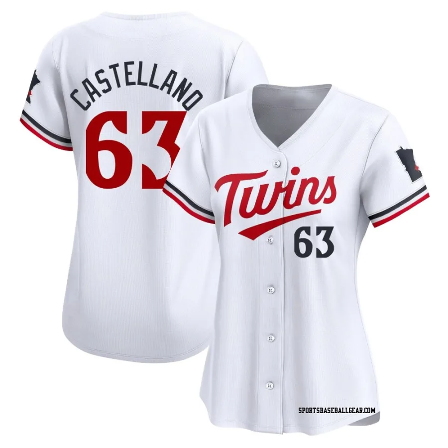 Eiberson Castellano Women's Minnesota Twins White Limited Home Jersey