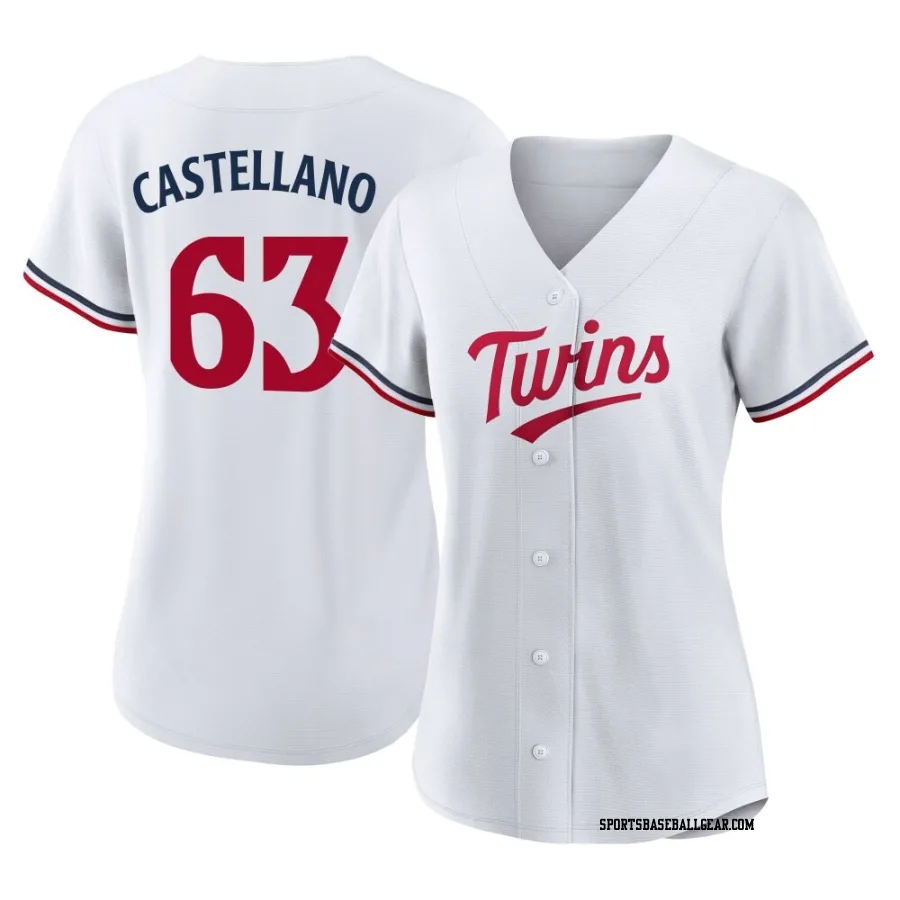 Eiberson Castellano Women's Minnesota Twins White Replica Home Jersey