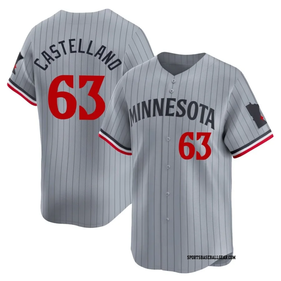 Eiberson Castellano Youth Minnesota Twins Gray Limited Road Jersey