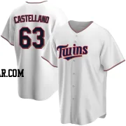Eiberson Castellano Youth Minnesota Twins White Replica Home Jersey
