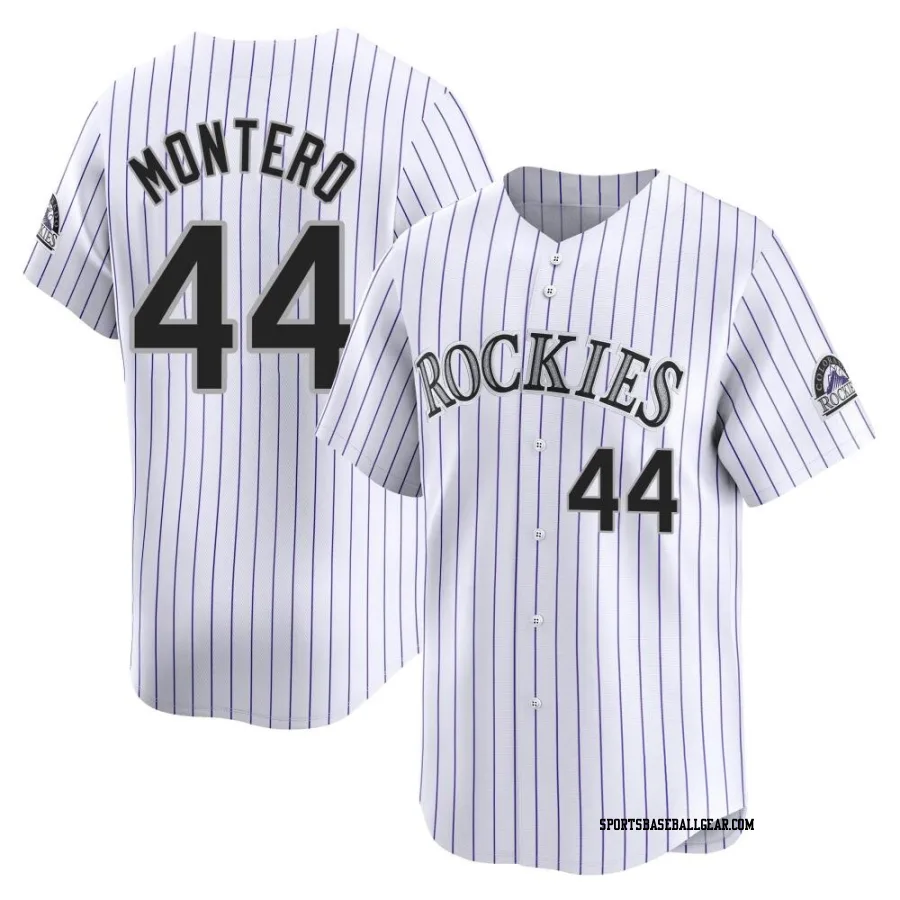 Elehuris Montero Youth Colorado Rockies White Limited Home Jersey