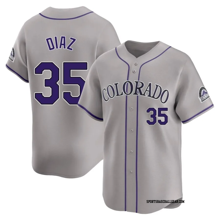 Elias Diaz Men's Colorado Rockies Gray Limited Road Jersey