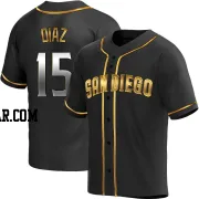 Elias Diaz Men's San Diego Padres Black Golden Replica Alternate Jersey