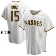 Elias Diaz Men's San Diego Padres White/Brown Replica Home Jersey