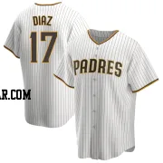 Elias Diaz Men's San Diego Padres White/Brown Replica Home Jersey
