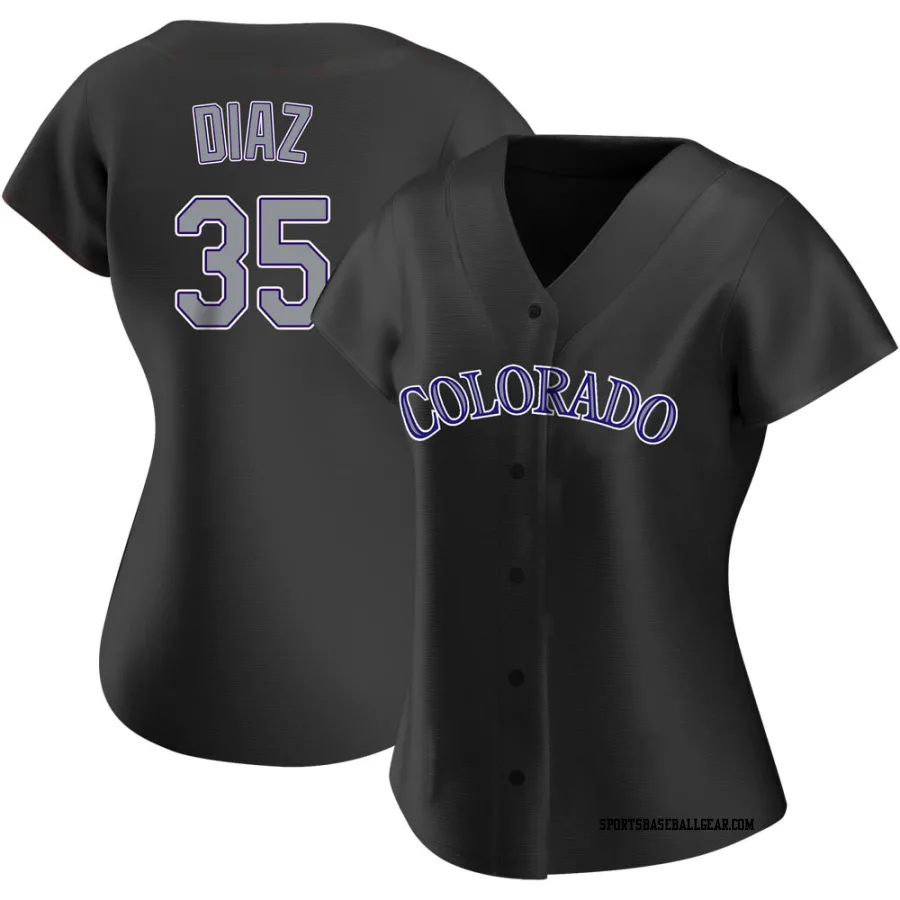 Elias Diaz Women's Colorado Rockies Black Replica Alternate Jersey