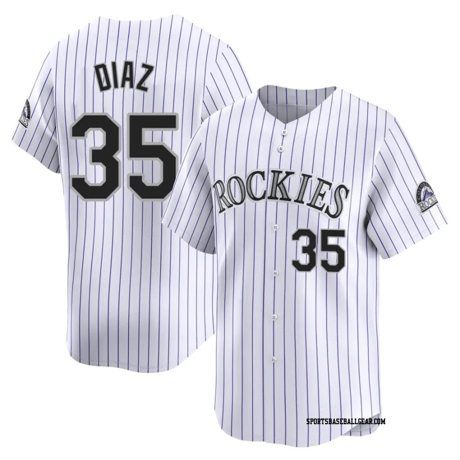 Elias Diaz Youth Colorado Rockies White Limited Home Jersey