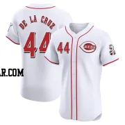 Elly De La Cruz Men's Cincinnati Reds White Elite Home Jersey