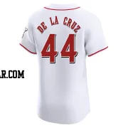 Elly De La Cruz Men's Cincinnati Reds White Elite Home Jersey