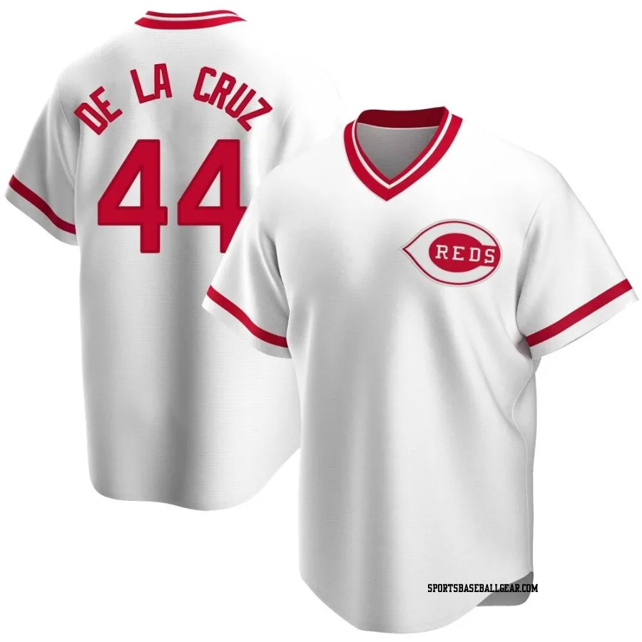 Elly De La Cruz Youth Cincinnati Reds White Replica Home Cooperstown Collection Jersey