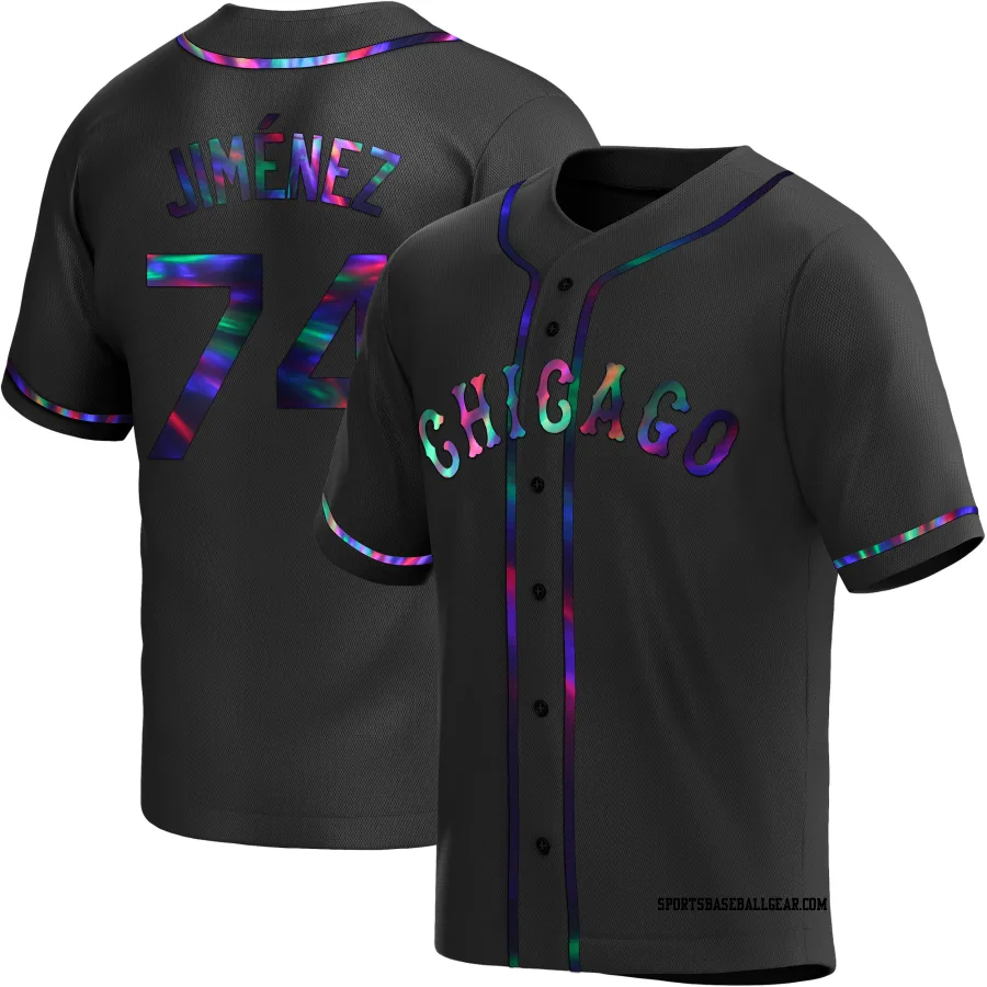 Eloy Jimenez Youth Chicago White Sox Black Holographic Replica Alternate Jersey