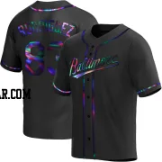 Elvin Rodriguez Men's Baltimore Orioles Black Holographic Replica Alternate Jersey