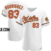 Elvin Rodriguez Men's Baltimore Orioles White Authentic Home Jersey