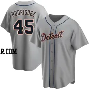 Elvin Rodriguez Men's Detroit Tigers Gray Replica Road Jersey