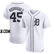 Elvin Rodriguez Men's Detroit Tigers White Elite Home Jersey