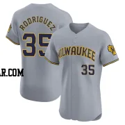 Elvin Rodriguez Men's Milwaukee Brewers Gray Elite Road Jersey