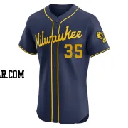 Elvin Rodriguez Men's Milwaukee Brewers Navy Elite Alternate Jersey