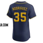 Elvin Rodriguez Men's Milwaukee Brewers Navy Elite Alternate Jersey