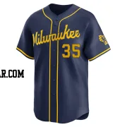 Elvin Rodriguez Men's Milwaukee Brewers Navy Limited Alternate Jersey