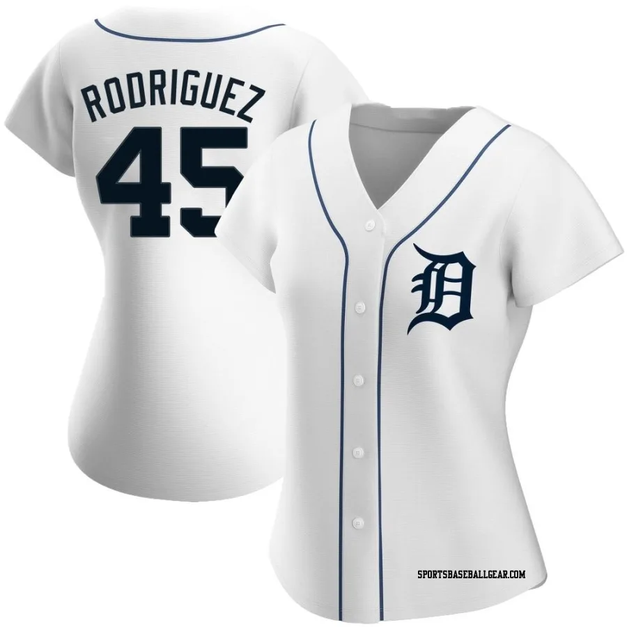 Elvin Rodriguez Women's Detroit Tigers White Replica Home Jersey