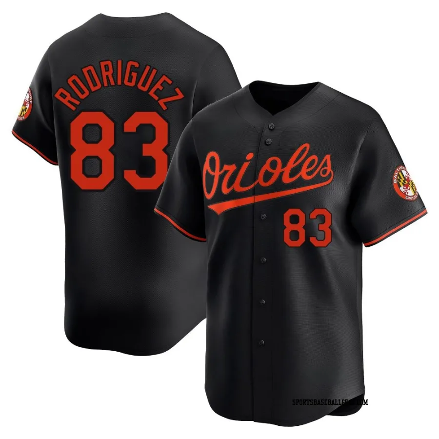 Elvin Rodriguez Youth Baltimore Orioles Black Limited Alternate Jersey