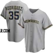 Elvin Rodriguez Youth Milwaukee Brewers Gray Replica Road Jersey