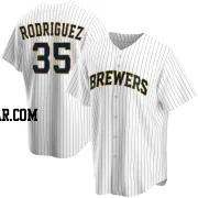 Elvin Rodriguez Youth Milwaukee Brewers White Replica Home Jersey