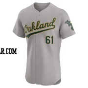 Elvis Alvarado Men's Oakland Athletics Gray Elite Road Jersey