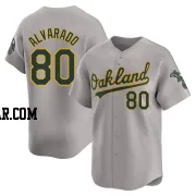Elvis Alvarado Men's Oakland Athletics Gray Limited Away Jersey