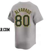 Elvis Alvarado Men's Oakland Athletics Gray Limited Away Jersey