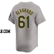 Elvis Alvarado Men's Oakland Athletics Gray Limited Away Jersey
