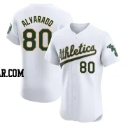 Elvis Alvarado Men's Oakland Athletics White Elite Home Jersey