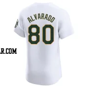 Elvis Alvarado Men's Oakland Athletics White Elite Home Jersey