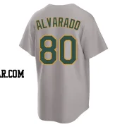 Elvis Alvarado Youth Oakland Athletics Gray Replica Away 2.0 Jersey