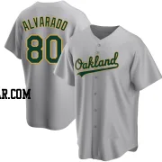 Elvis Alvarado Youth Oakland Athletics Gray Replica Road Jersey