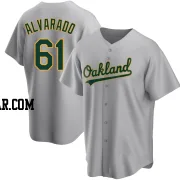 Elvis Alvarado Youth Oakland Athletics Gray Replica Road Jersey