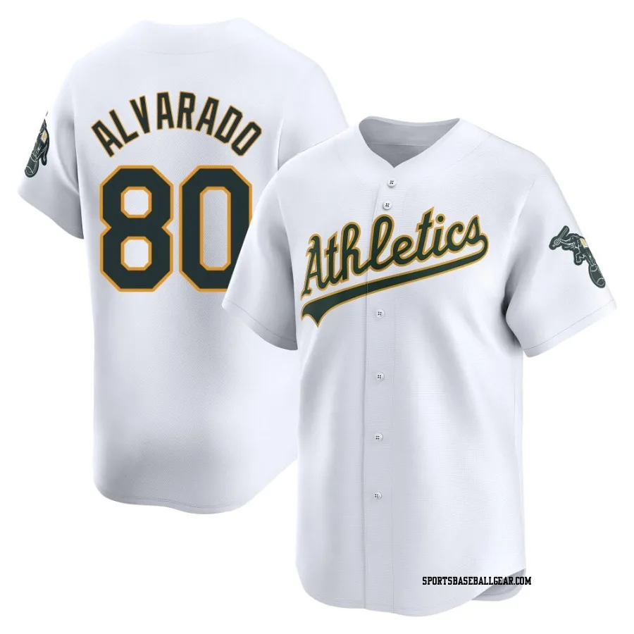Elvis Alvarado Youth Oakland Athletics White Limited Home Jersey
