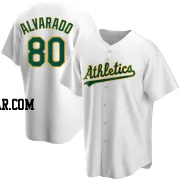 Elvis Alvarado Youth Oakland Athletics White Replica Home Jersey