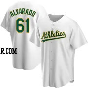 Elvis Alvarado Youth Oakland Athletics White Replica Home Jersey