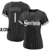 Elvis Andrus Women's Chicago White Sox Black Authentic 2021 City Connect Jersey