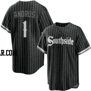 Elvis Andrus Youth Chicago White Sox Black Replica 2021 City Connect Jersey