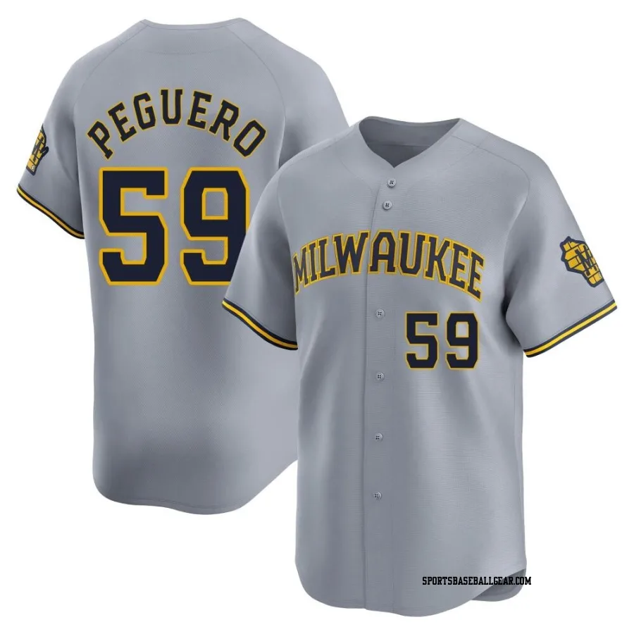 Elvis Peguero Youth Milwaukee Brewers Gray Limited Away Jersey