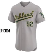 Elvis Peralta Men's Oakland Athletics Gray Elite Road Jersey