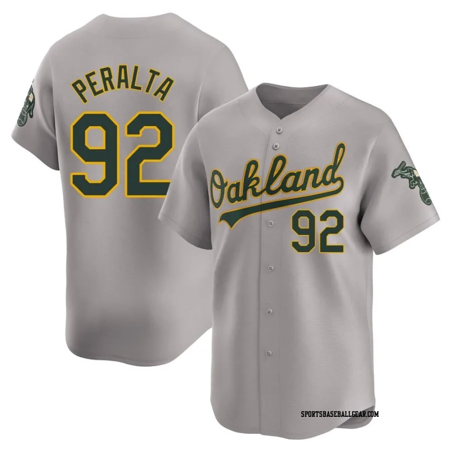 Elvis Peralta Men's Oakland Athletics Gray Limited Away Jersey