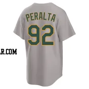 Elvis Peralta Youth Oakland Athletics Gray Replica Away 2.0 Jersey