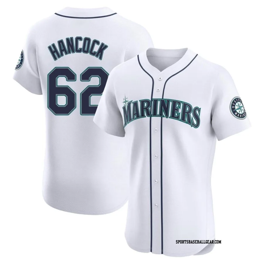 Emerson Hancock Men's Seattle Mariners White Elite Home Jersey
