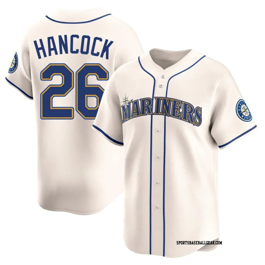 Emerson Hancock Youth Seattle Mariners Cream Limited Alternate Jersey